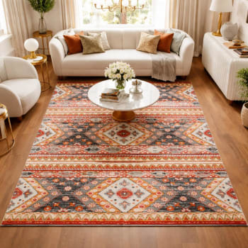 Grand Tapis Inspiration Berbère - 230 X 160 Cm, Couleur Beige, Coton, Neuf Sans étiquette