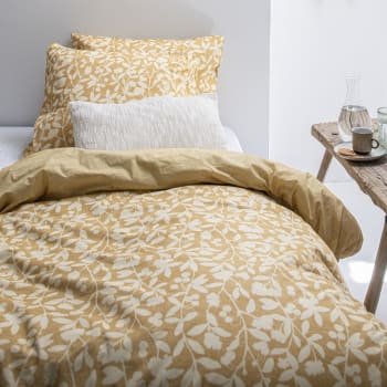 Bettbezug aus Baumwolle 135 x 200 cm, gelb