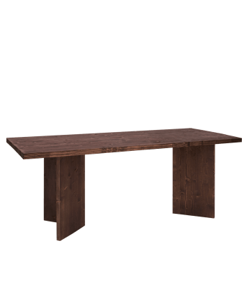 Kyoto - Table de salle à manger en bois de sapin marron 200x75cm