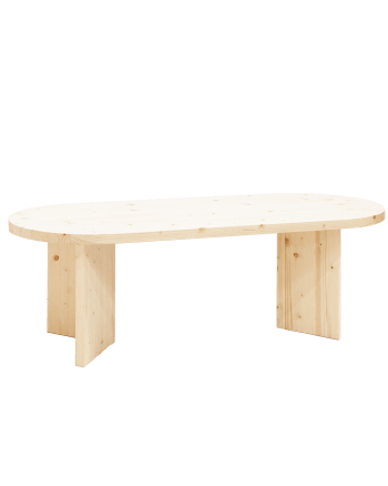 Osaka - Table à manger en bois de sapin naturel 180x75cm