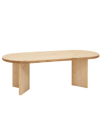 Osaka - Table à manger en bois de sapin marron clair 180cm