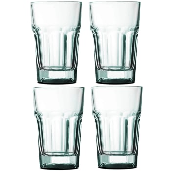 Set de 4 verres à eau en verre recyclé bistrot 29.5cl