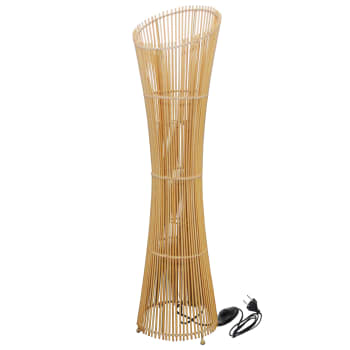 Lampadaire rond en bambou 25x25x100cm
