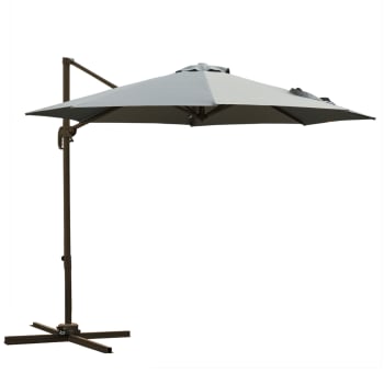 Ombrellone da giardino 3x2.5m inclinabile con manovella verde Outsunny