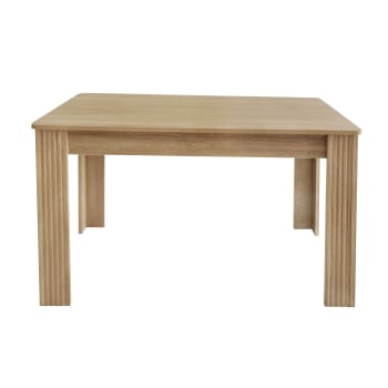 Table de salle rectangulaire naturelle en bois de chêne robuste 117x68