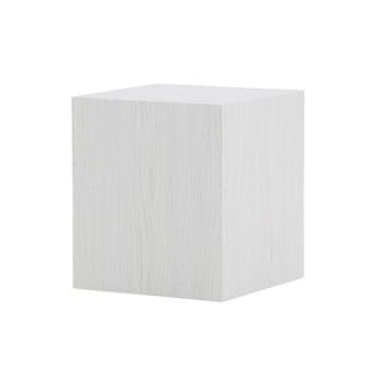 Pauyo - Table d'appoint cubique en bois blanc