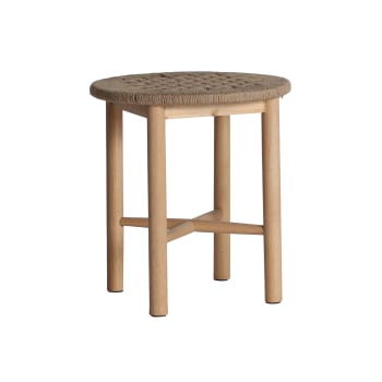 Orecchini In Legno Di Teak E Acciaio Inox 316L - Piccoli Cuori Sporgenti, Colore Marrone Naturale, Unisex