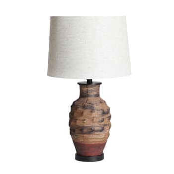 Lámpara de sobremesa de cerámica marrón de 40x40x67cm - pack de 2