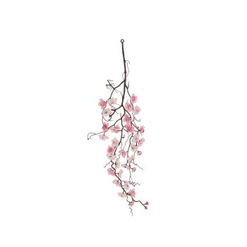 Chute plante artificielle cerisier rose clair 78cm lot de 3