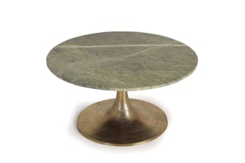 Table d'appoint avec structure en métal et plateau en marbre