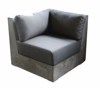 Novum - Loungesessel aus Beton Ecksessel 80 cm, betongrau
