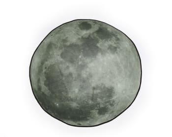 Moon - Tapis enfants circulaire en piqué à imprimé lune