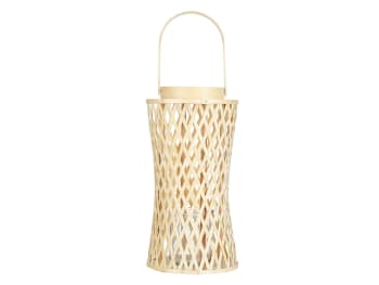 Mactan - Lanterne en bambou ton naturel 38 cm