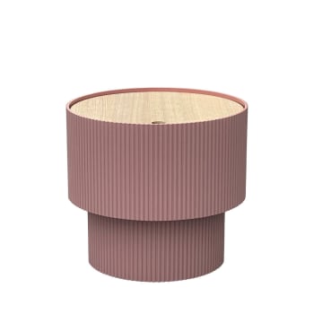 Sand i - Table d'appoint avec rangement en bois ø38,5cm - Terracotta