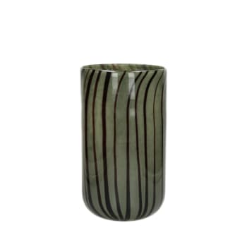 Cannes - Vase en verre ø16cm - Vert olive