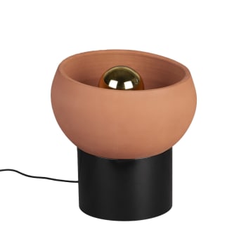 Zahra - Lampe à poser ronde en terre cuite ø29cm - Terracotta