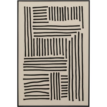Artistic - Tableau en polyester beige et noir 73x113