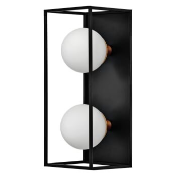 Luminaire de salle de bain en acier noir, 35x15cm