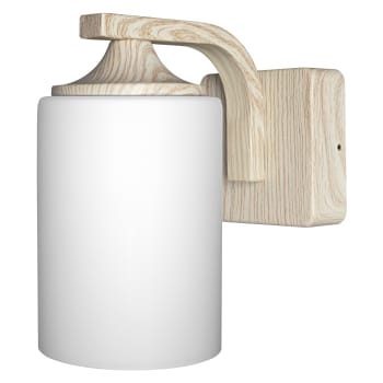 Applique extérieure lumineuse en aluminium et bois, 21,2cm