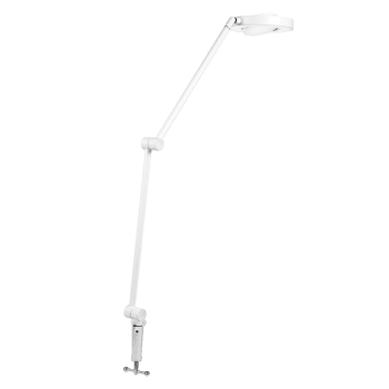 Lampe de bureau en PVC avec finition métal blanc, 40cm