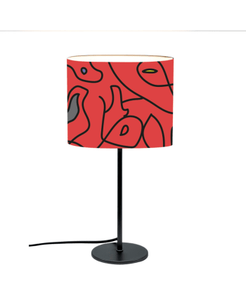Nati - Lámpara de mesa roja abstracta