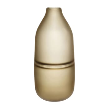 True - Vase en verre dépoli brun H30 H30