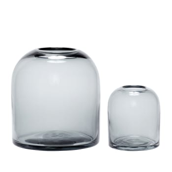 Dome - Set de 2 Vase en verre fumé