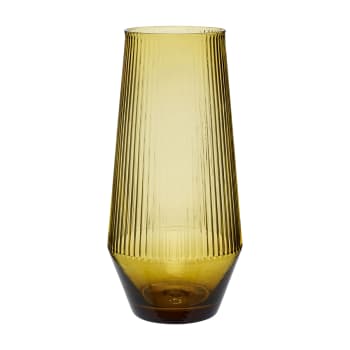 Ripple - Vase en verre ambre H26 H26