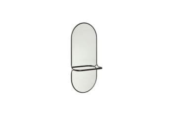 Carry - Miroir en métal noir H102