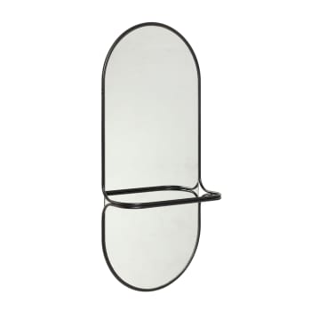 Carry - Miroir en métal noir H102