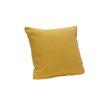 Alive - Coussin en coton jaune 50x50cm