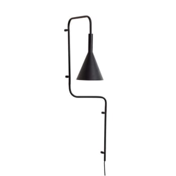 Rope - Lampe murale en métal noir H81