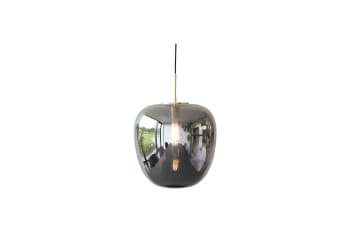 Reflect - Lampe suspension en verre miroir et laiton