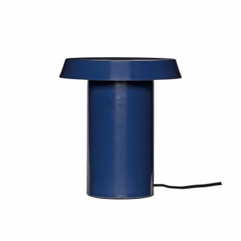 Keen - Lampe de table en fer bleu foncé