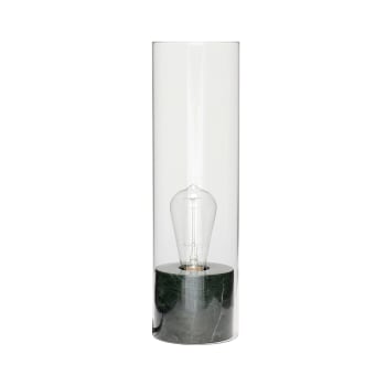Elegant - Lampe de table en marbre et verre vert