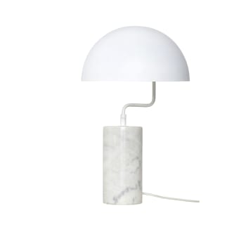 Poise - Lampe de table en blanc métal et marbre