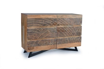 Yakarta - Commode en bois d'acacia et métal