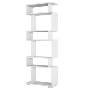 Lornon - Scaffale 6 ripiani H165 cm - Bianco