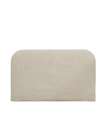 Mia - Tête de lit déhoussable en lin beige 160x110cm