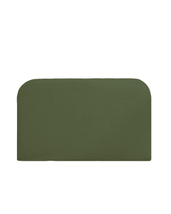 Lola - Cabecero tapizado desenfundable de pana verde de 140x110cm