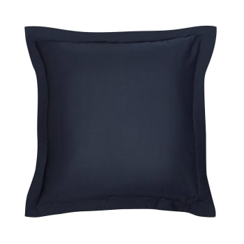 Essential - Taie d'oreiller en coton bleu marine 63x63