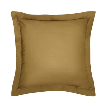 Essential - Taie d'oreiller en coton bronze 63x63