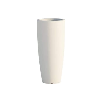 Stilo - Vaso alto tondo in resina tinta unita da giardino cm Ø 33x70h bianco