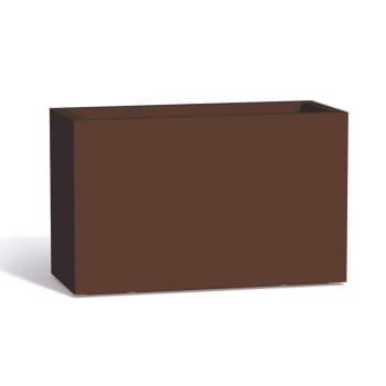 Vaso rettangolare nero da esterno 50 x 23 x 24 cm MYRA
