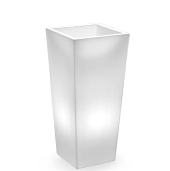 Vaso In Resina Per Piante Da Esterno Con Foro Di Drenaggio E Sottovaso Rimovibile - Colore Caffè/Bianco, 20 Cm - 4