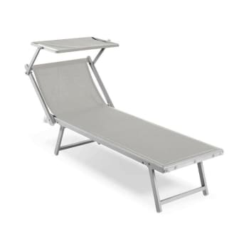 Cuscino Lungo Sfoderabile Per Sdraio E Lettini Prendisole Beautissu Loft RL 200x60x5 Cm, Grigio, Imbottitura In Schiuma