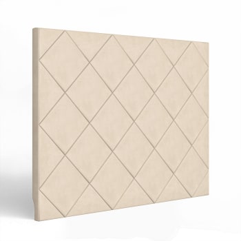 Samos - Cabecero de madera tapizado beige 190x120 cm. Para cama de 180 cm