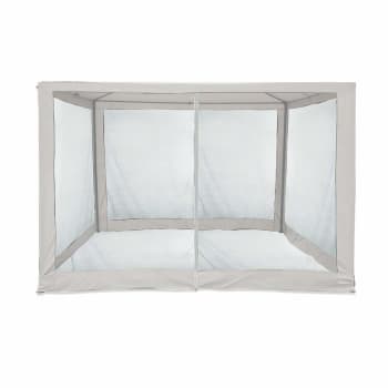 Mückennetz aus weißem Polyester für 3x3-Gartenpavillon