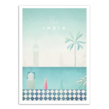 Affiche 50x70 cm - Visit India - Henry Rivers