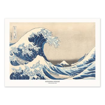 Affiche 50x70 cm - Under The Great Wave - Katsushika Hokusai